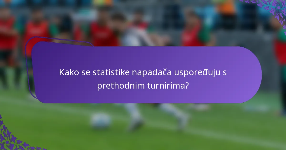 Kako se statistike napadača uspoređuju s prethodnim turnirima?
