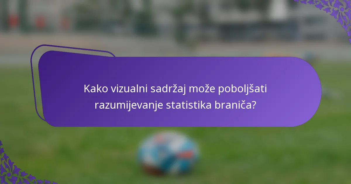 Kako vizualni sadržaj može poboljšati razumijevanje statistika braniča?